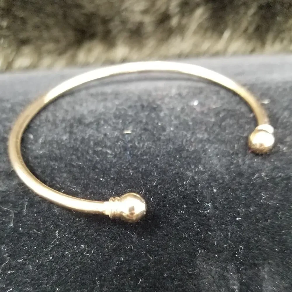 New Gold Color Bangle Bracelot Cuff Adjustable Size Womens Jewelry Birthday Gift - Picture 4 of 6